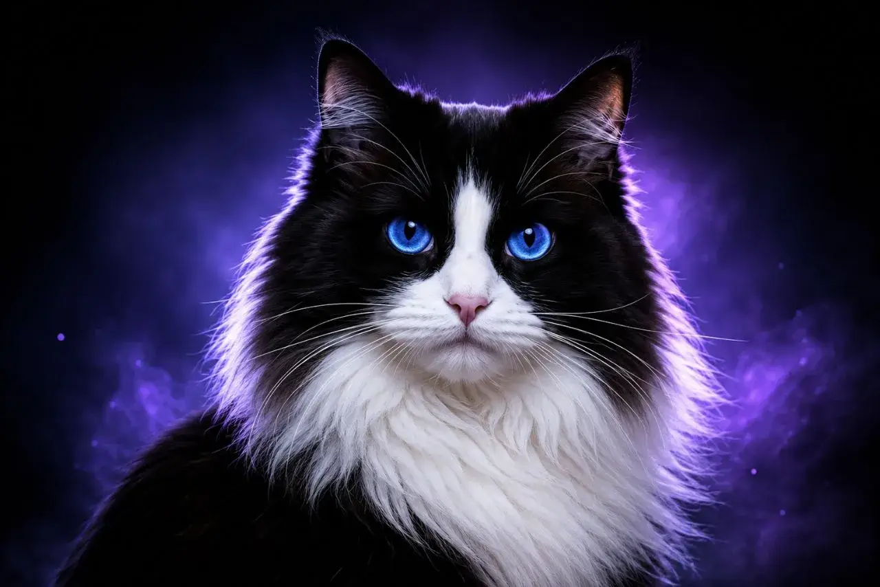 You are currently viewing Tuxedo Black and White Ragdoll Cat